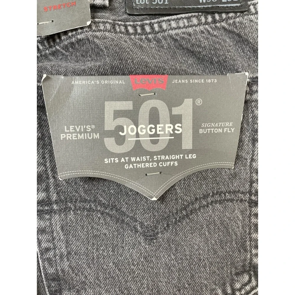 Levi's 501 Stretch Joggers Premium Denim Jeans Pants Dark Men's Size 38 x 32 NWT